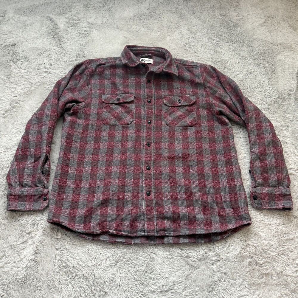 MUSK OX FIELD GRAND FLANNEL SHIRT RED PLAID MENS XL OUTDOOR TARTAN HIKER TREKK